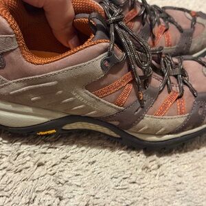 Merrell Brown and Orange Hiking Shoes